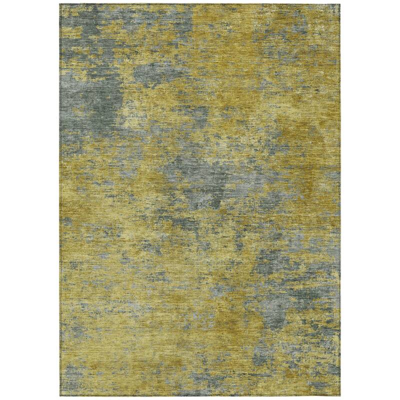 HomeRoots Abstract Transitional Rectangle Outdoor Rug