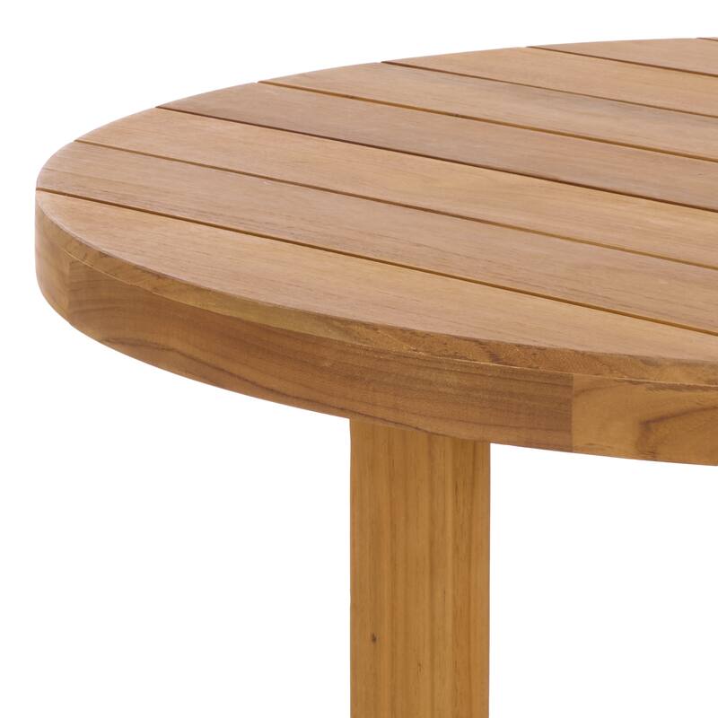 SAFAVIEH Couture Mayaguana Round Teak Dining Table - 39"W x 39"D x 30"H