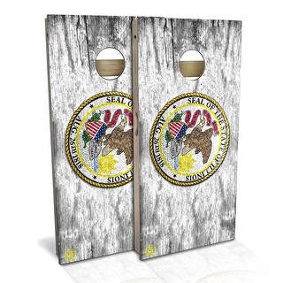 Illinois Flag Outdoor Cornhole Board Set