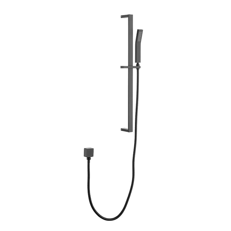 Handheld Shower with 28-Inch Slide Bar and 59-Inch Hose - Matte Black