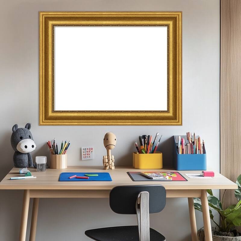 Amanti Art Parlor Black Framed Dry Erase Magnetic Board