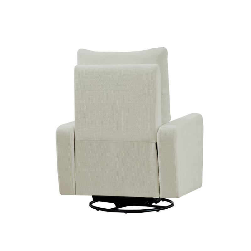 Olmas 33.5"W Power Swivel Glider Recliner with USB Charger