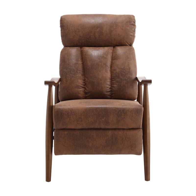 Modern 26.38" Upholstered Adjustable Chaise Lounge Chair with Wood Frame for Living Room