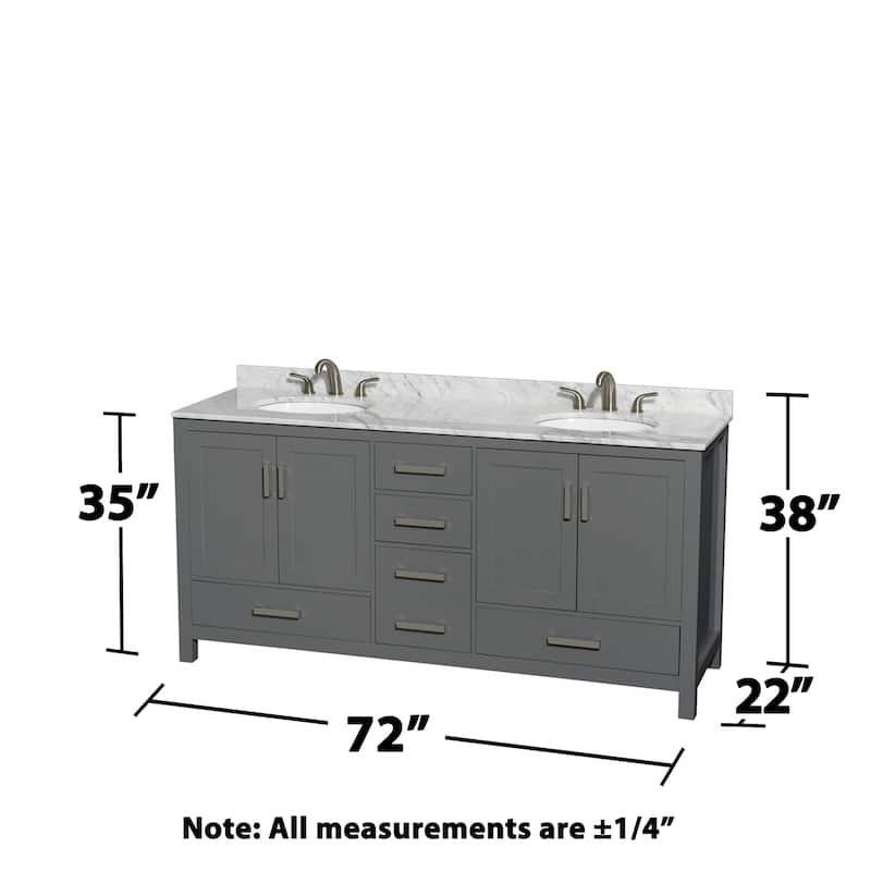 Wyndham Collection WCS141472DUNOM24 Sheffield 72" Free Standing Double