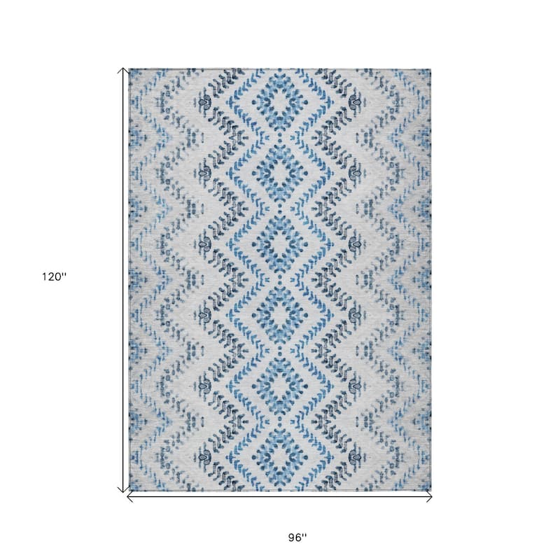 HomeRoots Geometric Transitional Rectangle Outdoor Rug
