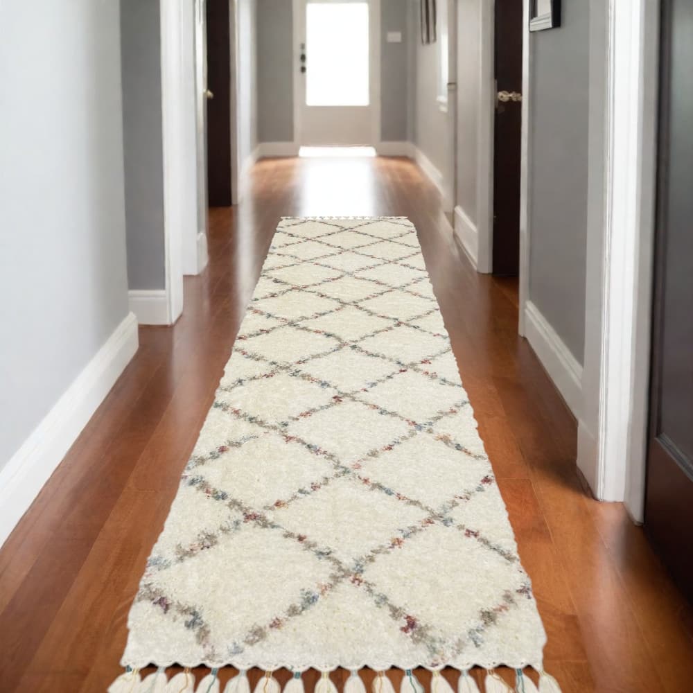 HomeRoots Diamond Casual Runner Area Rug