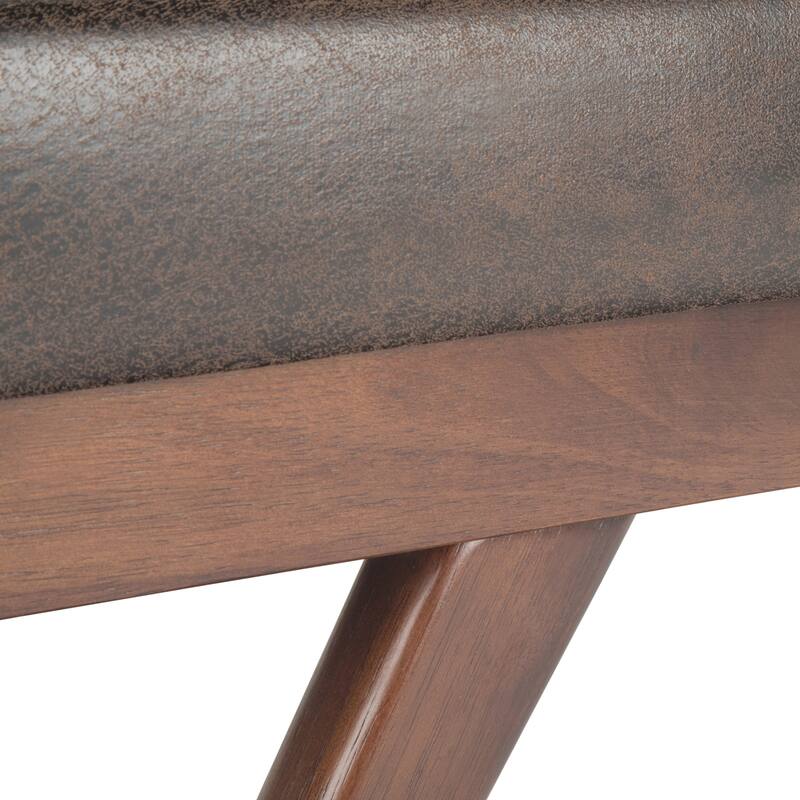 WYNDENHALL Nadine 48 inch Wide Mid Century Modern Rectangle Ottoman Bench