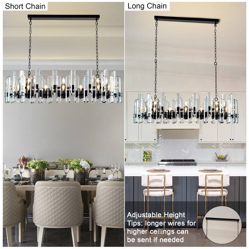 KAYLA 24- 54in Modern Luxury Crystal Chandelier Lighting - LED Ceiling Light Fixture