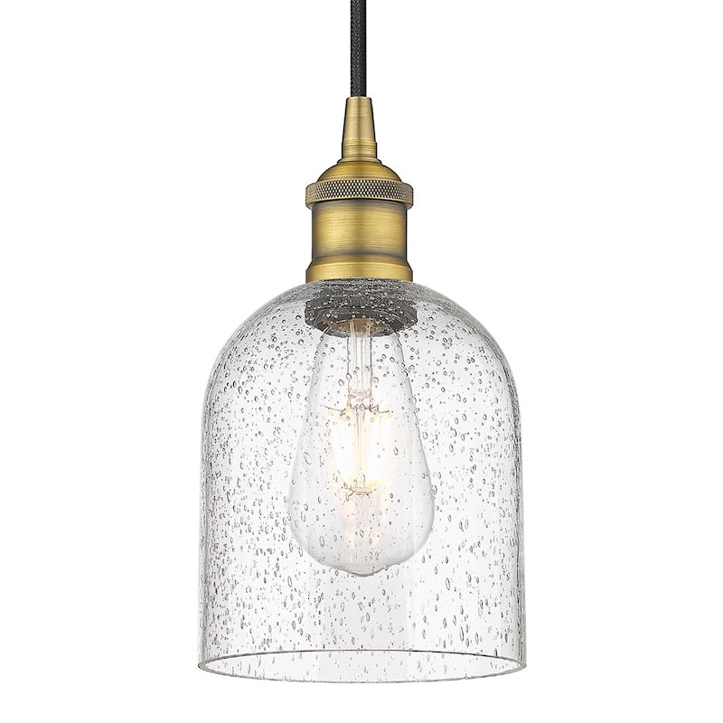 Innovations Lighting 616-1P 10 6 Bella Pendant Bella 6" Wide Cord-Hung - Brushed Brass / Seedy