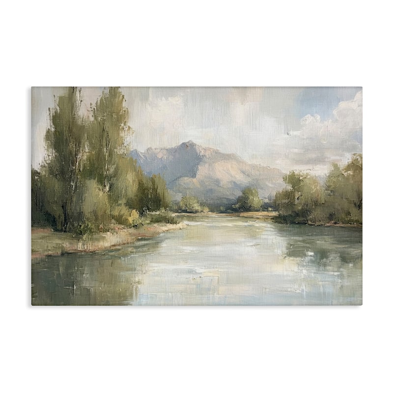 Stupell Where The River Goes Canvas Wall Art Design By Petal Prints Design - 45 x 30