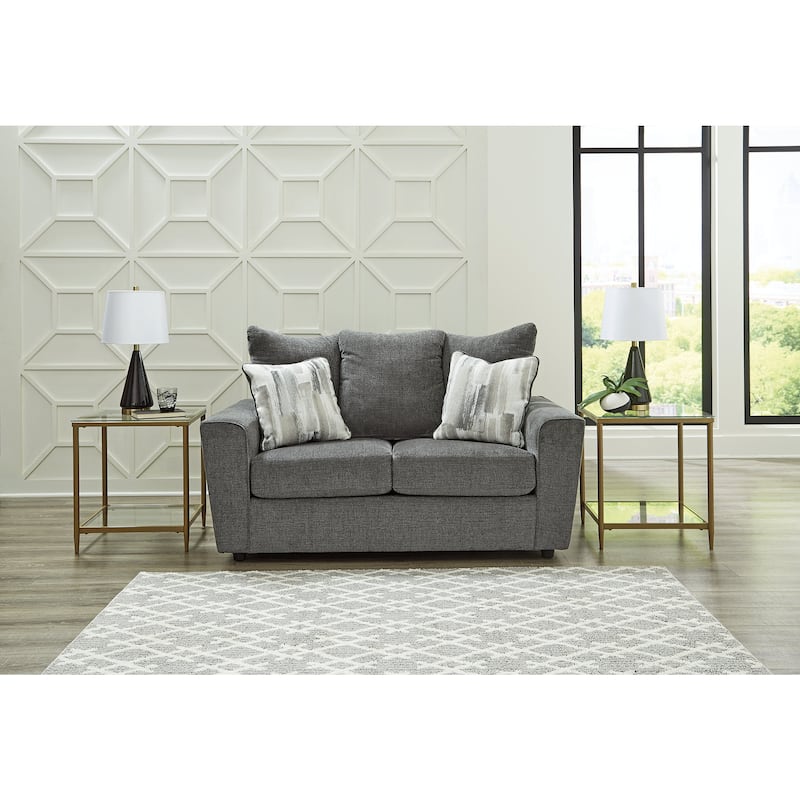 Signature Design by Ashley Stairatt Loveseat - 63" W x 38" D x 39" H - Gravel