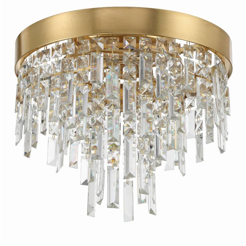 Winfield 4 Light Antique Gold Ceiling Mount - 16"W x 13.75"H x 16"D
