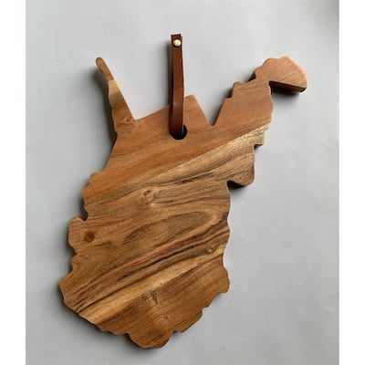 Acacia Wood "West Virginia" Cutting Board - A