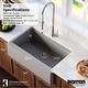 preview thumbnail 12 of 44, Karran 34" Undermount Large Single Bowl Quartz Farmhouse Workstation Kitchen Sink