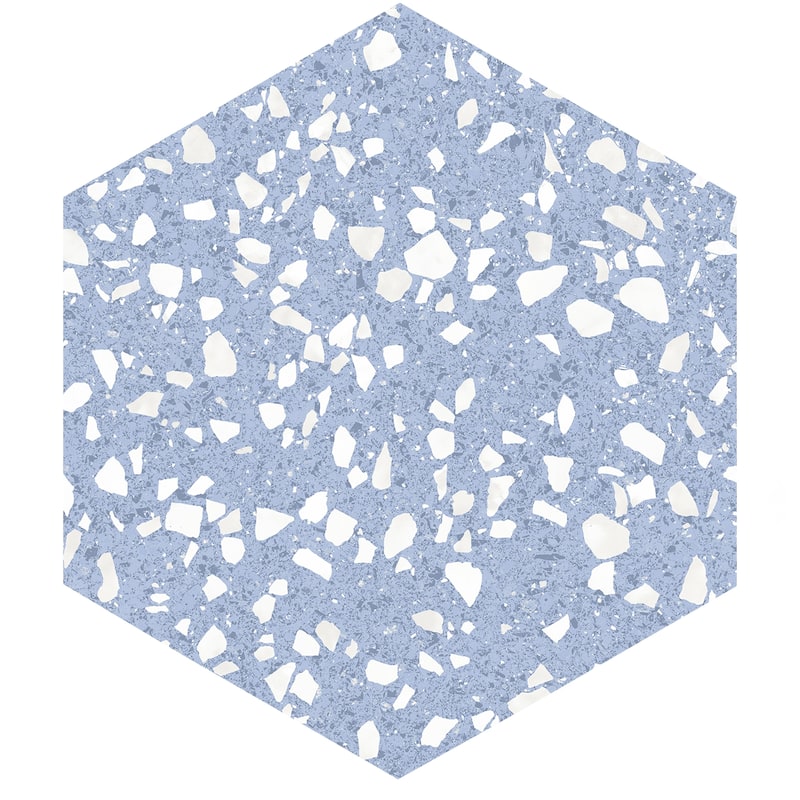 Merola Tile Venice Hex Sky 8-5/8" x 9-7/8" Porcelain Floor and Wall Tile