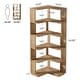 preview thumbnail 22 of 46, 6-Tier Corner Bookshelf, 64.9 Inch Industrial Bookcase with Baffles