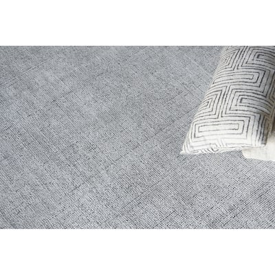 Exquisite Rugs Poliforma Handmade Handloomed Polyester Charcoal Area Rug