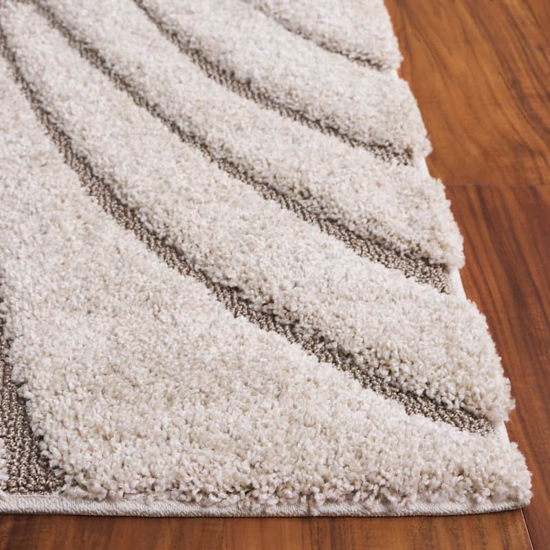 SAFAVIEH Florida Shag Staka Abstract Waves 1.2-inch Area Rug