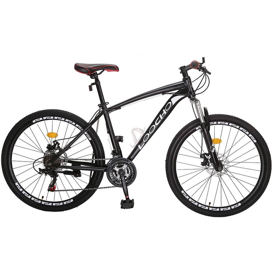 COZAYH Mountain Bike 21 Speed 26 inch Wheel Shining SYS Double Disc Brake Suspension Fork Anti-Slip Bikes