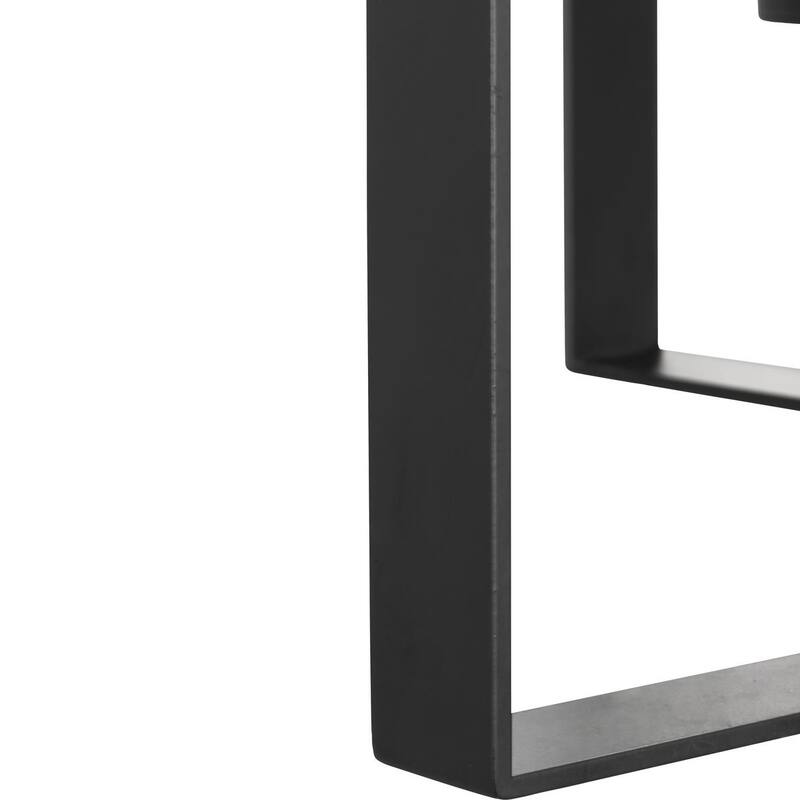 Vertex Collection Four-Light Matte Black Contemporary Foyer Light - 15 in x 15 in x 28 in