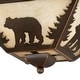 preview thumbnail 9 of 9, Bozeman 14-in W Bronze Rustic Bear Flush Mount Ceiling Light Fixture - 14-in W x 5.75-in H x 14-in D
