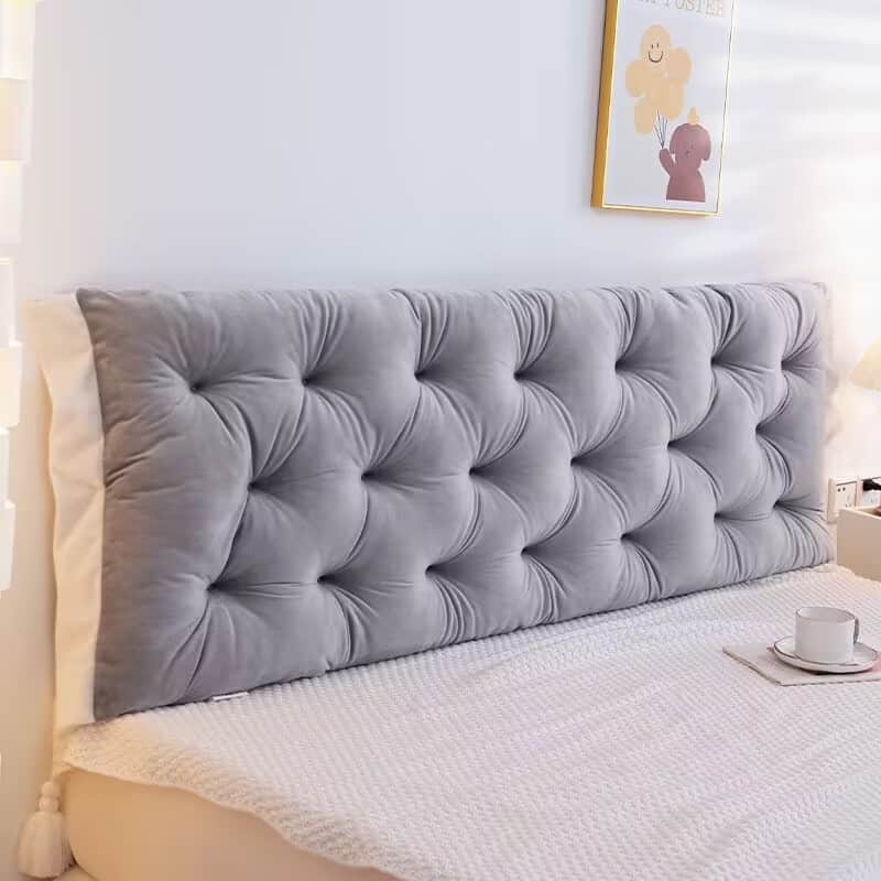 Velvet Bed Headboard Pillow with Tie-on Cushion Backrest for Bed Cushion,Sofa Cushion