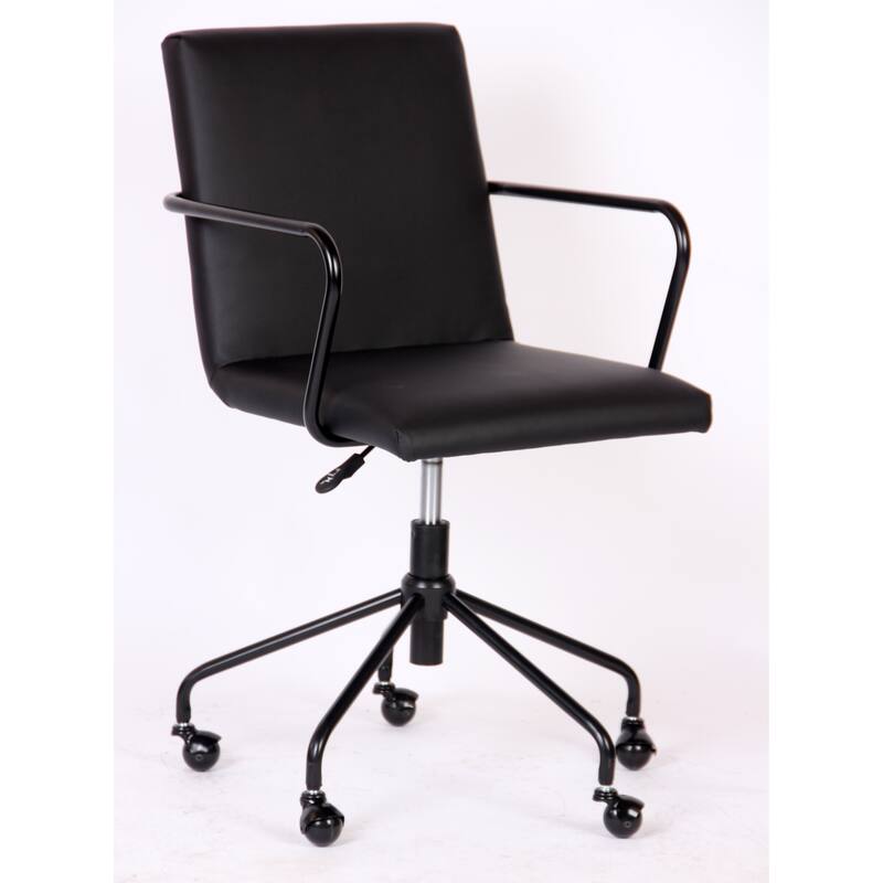 Logan Rolling Desk Chair - Black