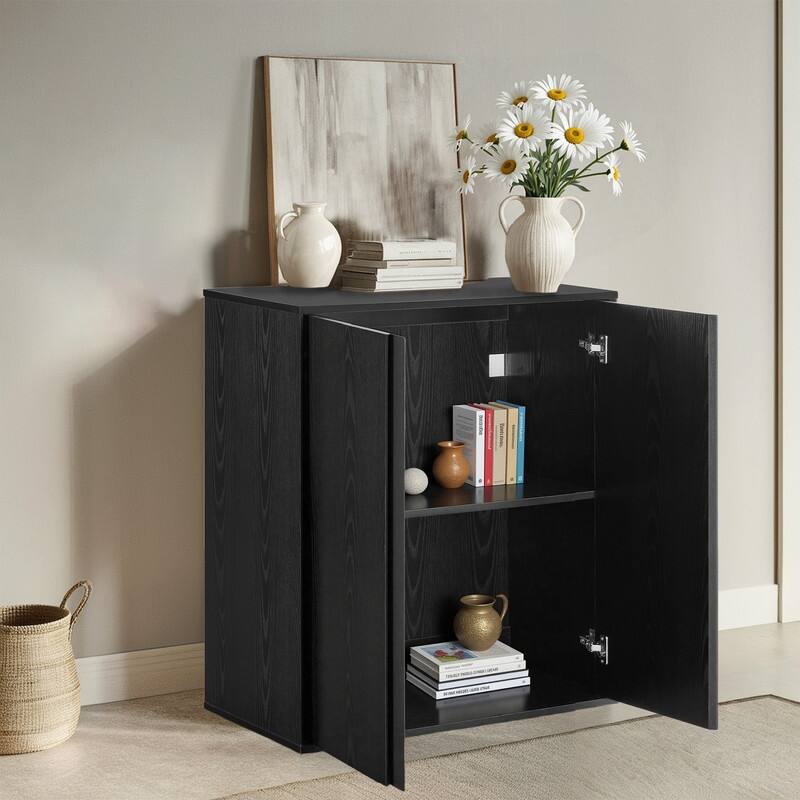 Spruce & Spring 31.5" Modern Industrial Sideboard Cabinet Storage Cabinet