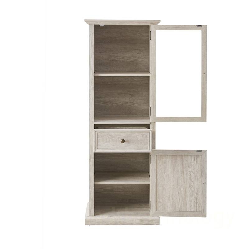 Tall Freestand Cabinet With Glass Door