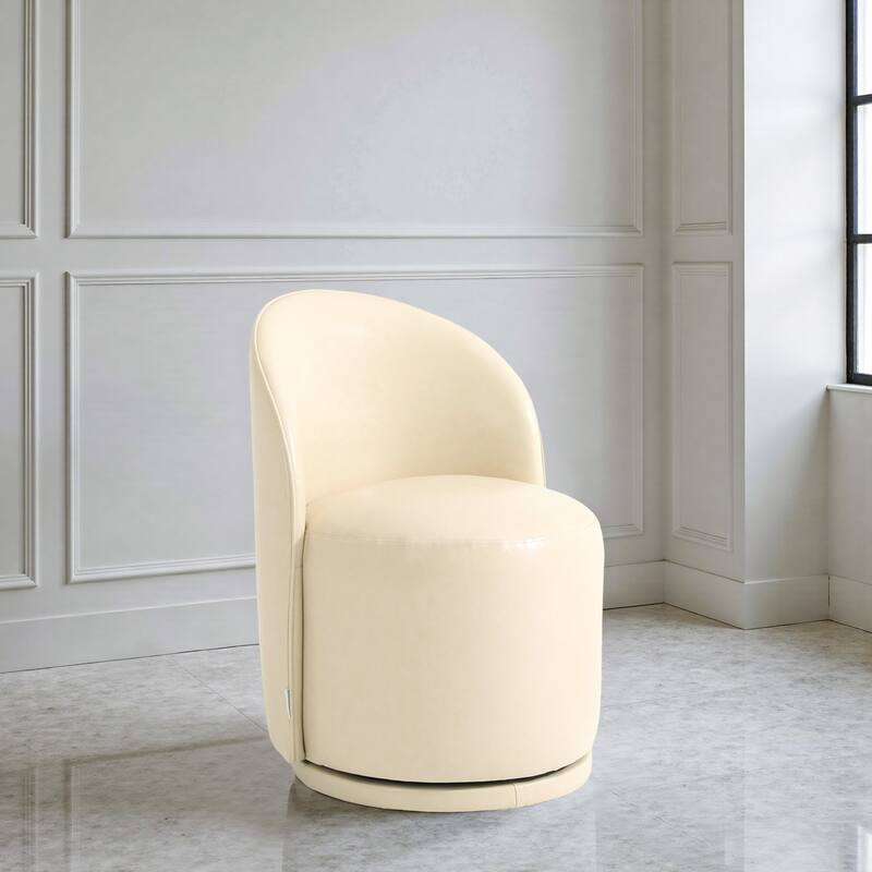 Modern Armless 360-Degree Swivel Dining Chair Barrel Chair