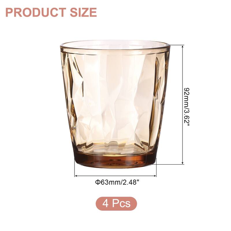 Acrylic Drinking Glasses, 4Pcs Plastic Reusable Tumblers - Teal - 10oz