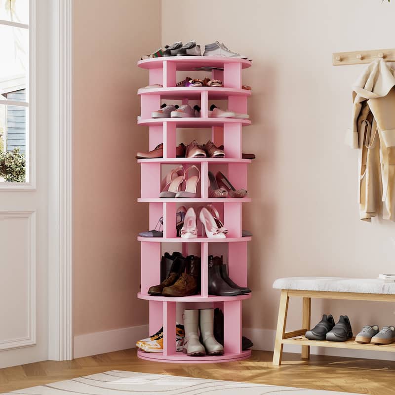 32 Pair Rotating Shoe Rack Tower - 32 Pair