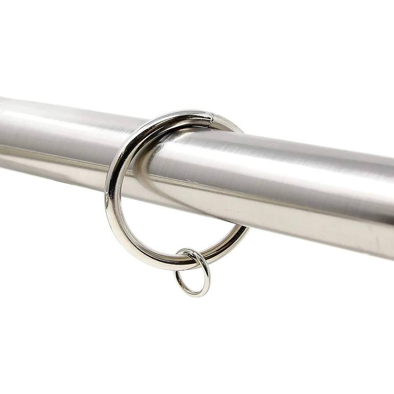 Set of 14 Solid Metal Window Drapery Curtain Panel Ring with Eyelet, 1.5" Inner Diameter, Fits Up to 1.25" Rod