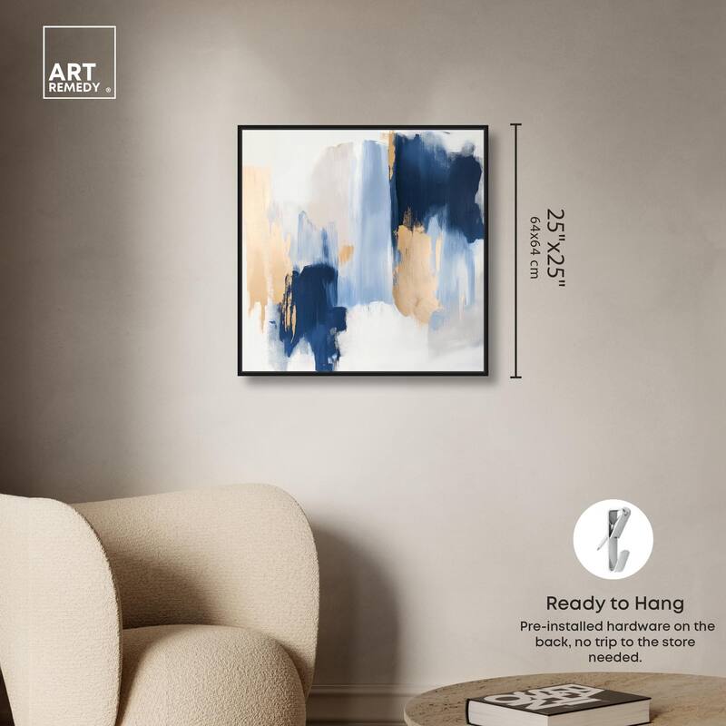 Tranquil Blue Depths I Canvas by Art Remedy