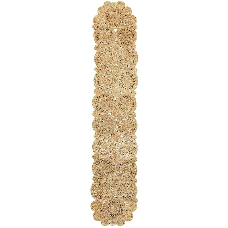 Sevita Jute Woven Table Runner, Natural, 1'4" x 6'8" - 1'4 x 6'8