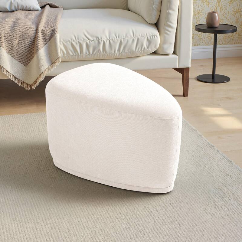 Modern Triangular Upholstered Accent Ottoman
