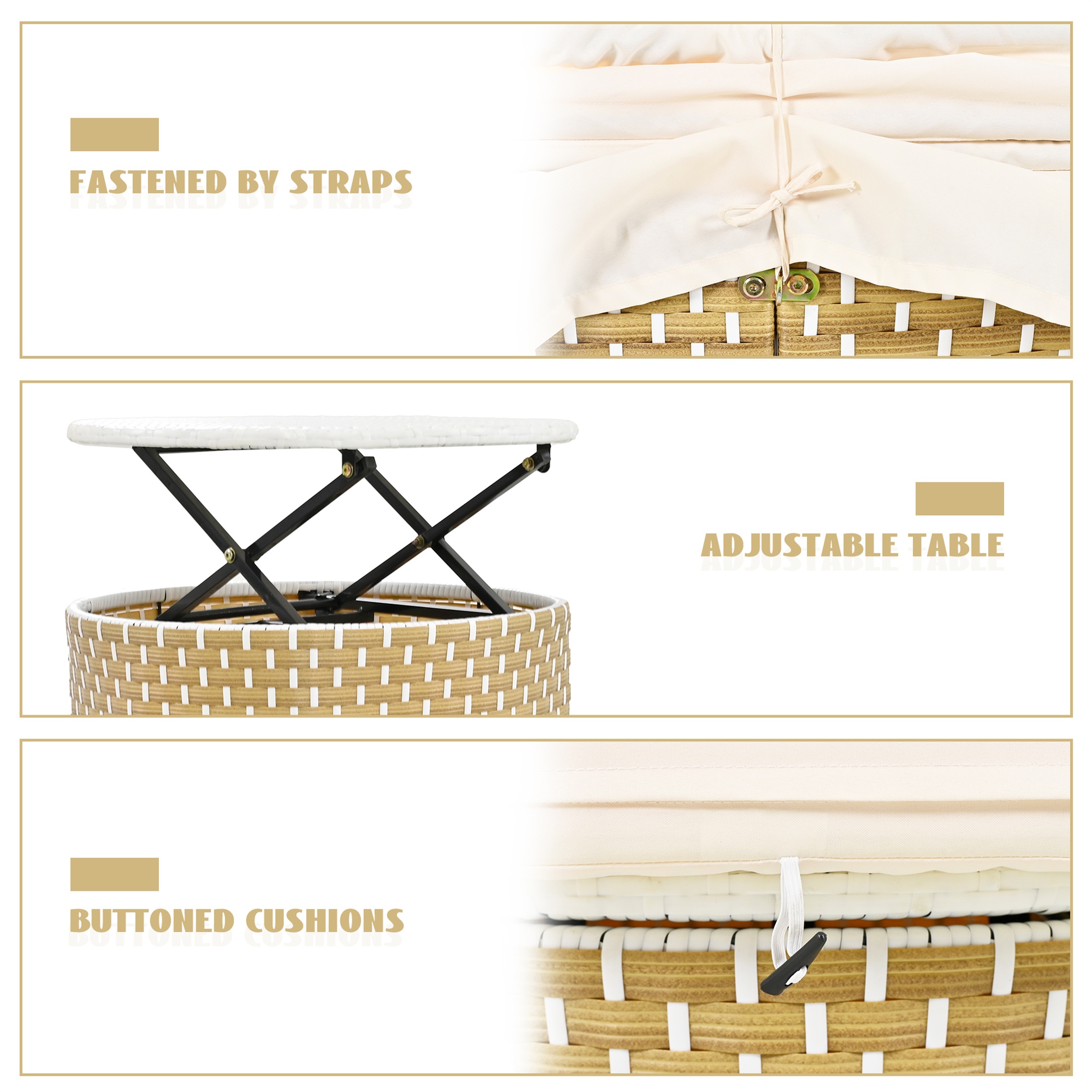 Patio Furniture Round Outdoor Sectional Sofa Set