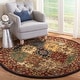 preview thumbnail 4 of 50, SAFAVIEH Handmade Heritage Lyra Traditional Oriental Wool Rug 10' Round - Multi/Burgundy - Round