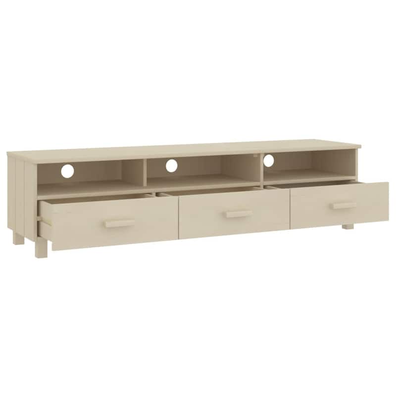 vidaXL TV Stand TV Console Sideboard TV Unit Cupboard HAMAR Solid Wood Pine - 62.2" x 15.7" x 15.7"