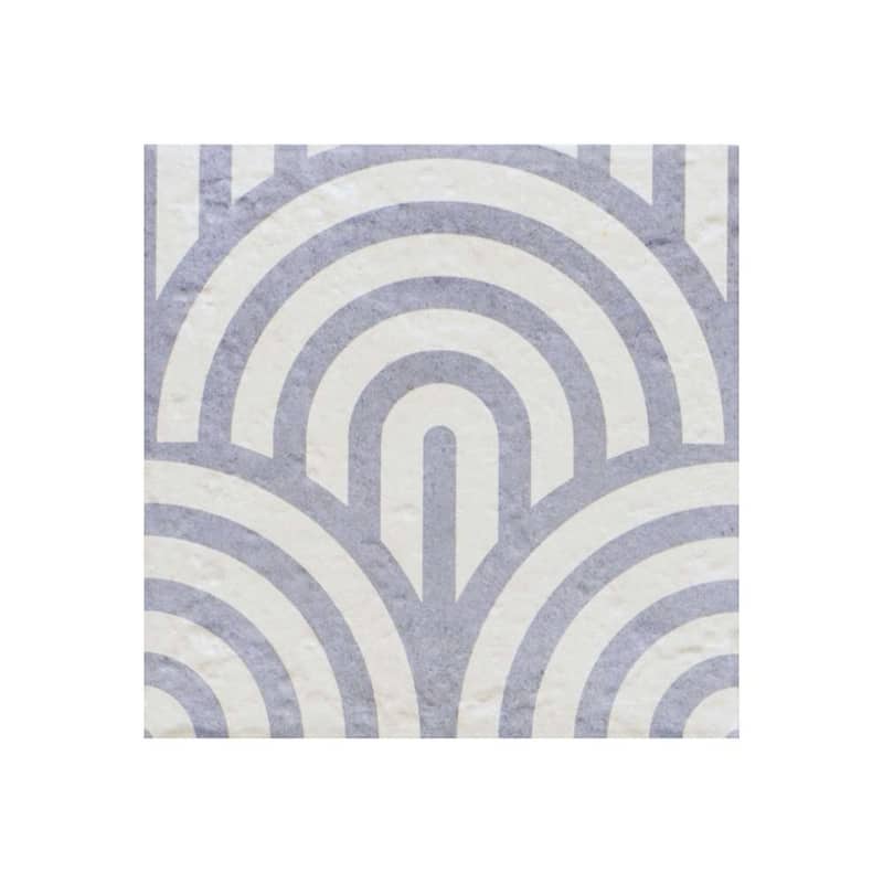Verity Waves 8x8 Matte Porcelain Encaustic Tile - Floor, Wall, Backsplash