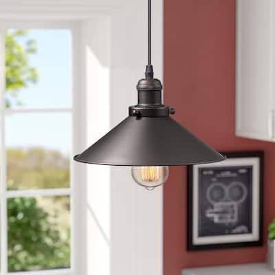 Pendant Light, Oil Rubbed Bronze Finish - 10.2" x 10.2" x 5.3"