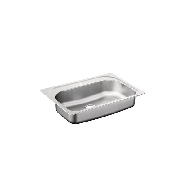 Moen G181631Q 1800 Series 32-1/8" Single Basin Stainless Steel Kitchen Sink for Undermount Installation with Quickmount