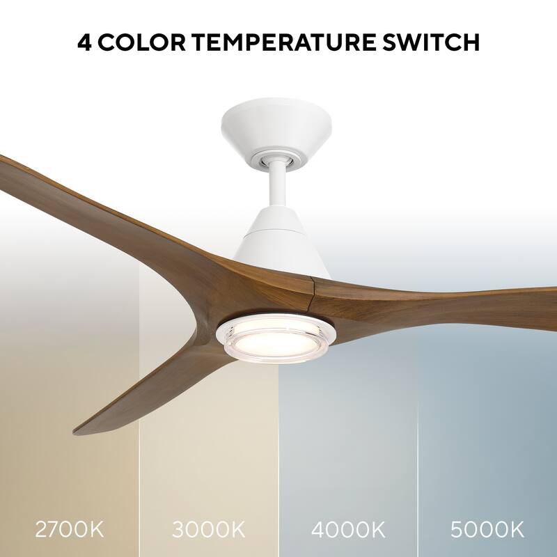 Carve Indoor or Outdoor 3-Blade 60in Smart Ceiling Fan