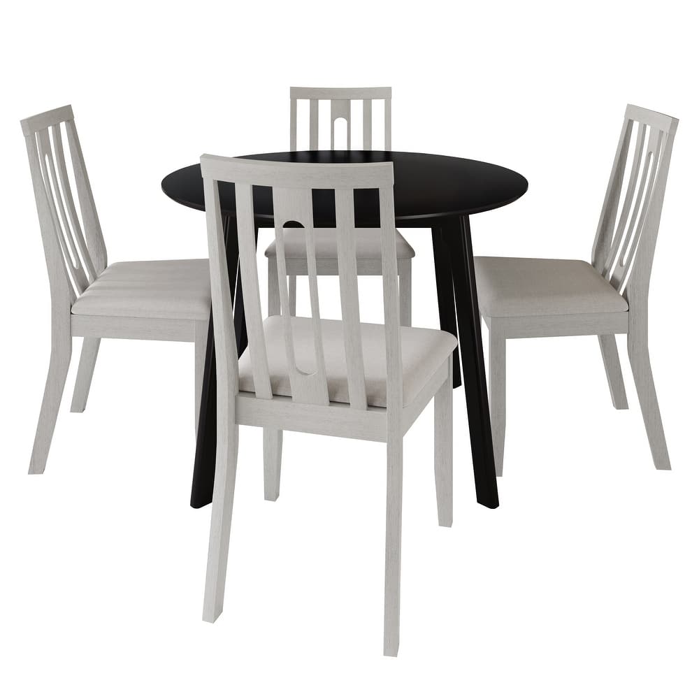 CraftPorch Contemporary 4-Piece Chair and Round Table Dining Set
