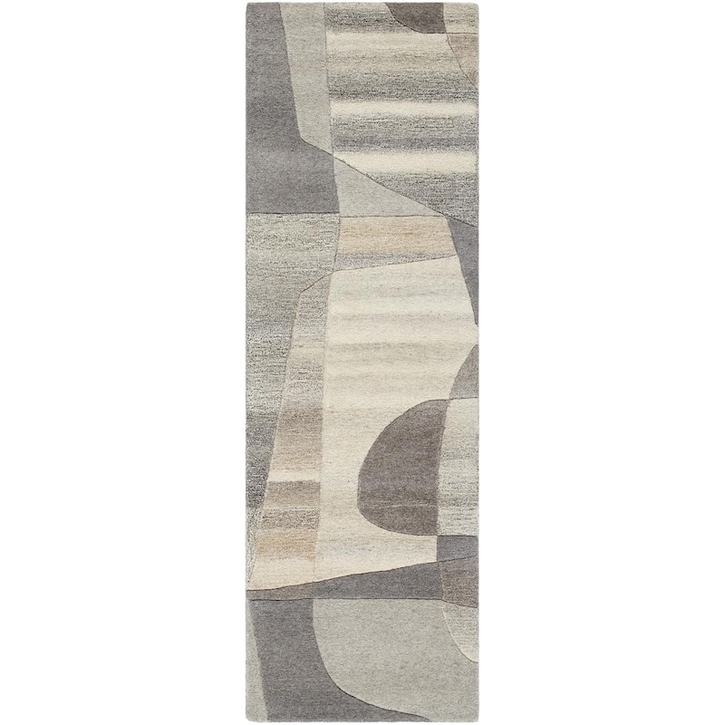 Hand Tufted Hampshire Wool Area Rug - Multi-Color - 2'6" x 8'