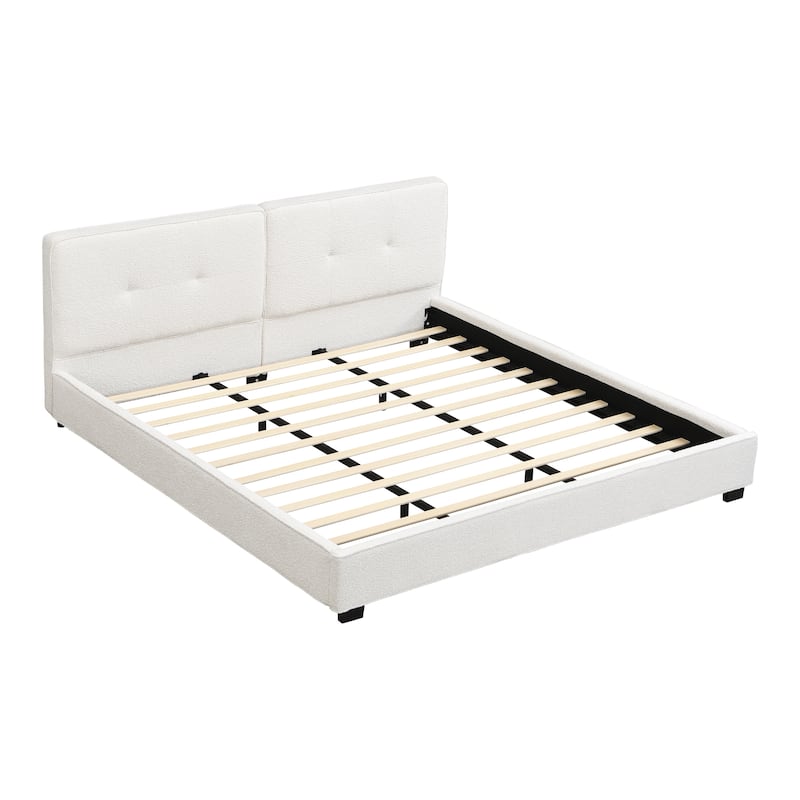 Christopher Knight Home - Oliver Velvet Upholstered King Platform Bed with Tufted Elegance