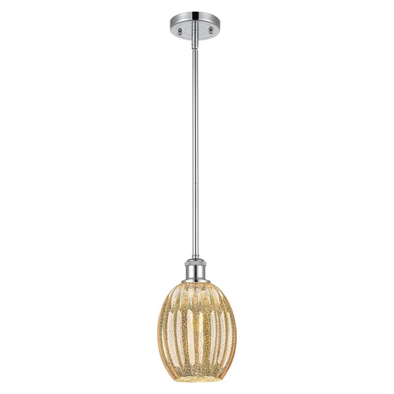 Innovations Lighting Endless Possibilities Ballston - Preston - 1 Light 6" Bulb Shade Stem Hung Mini Pendant - Mercury/Polished Chrome