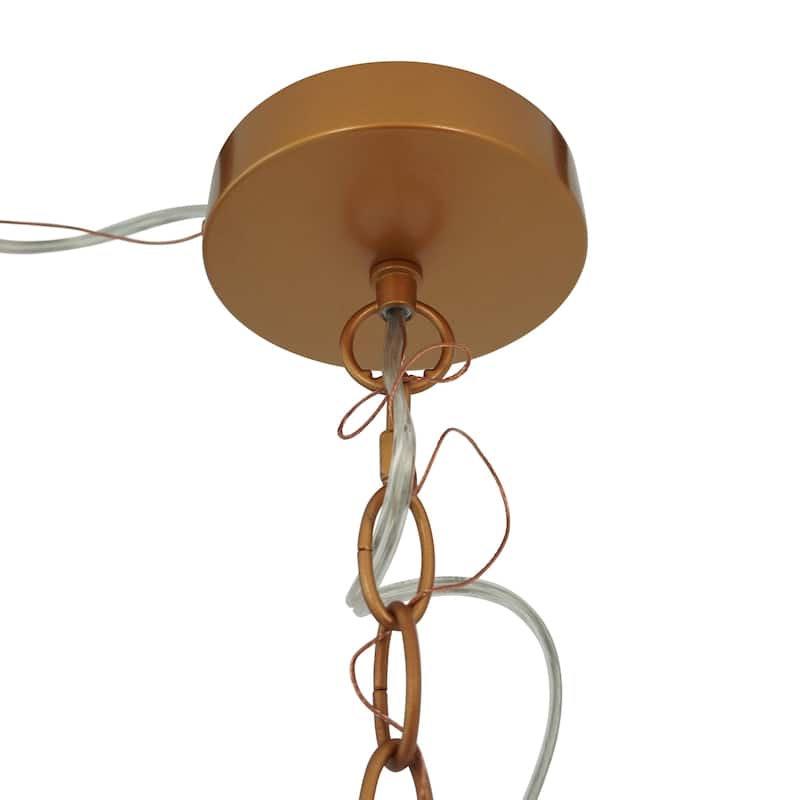 3 Lights Pendant Lamp - Coarse Gold and Clear Glass