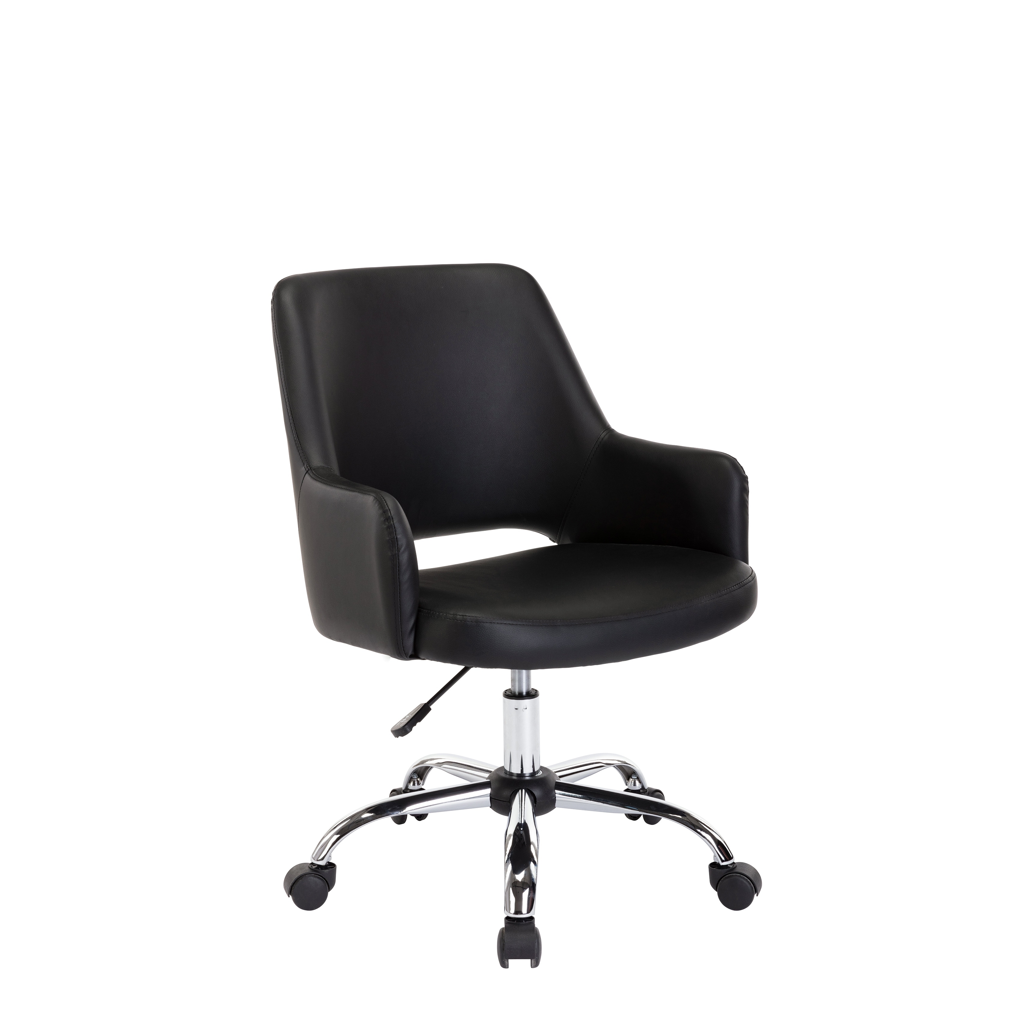 Porthos Home Maesi 360-deg Swivel Office Chair, PU Leather Upholstery