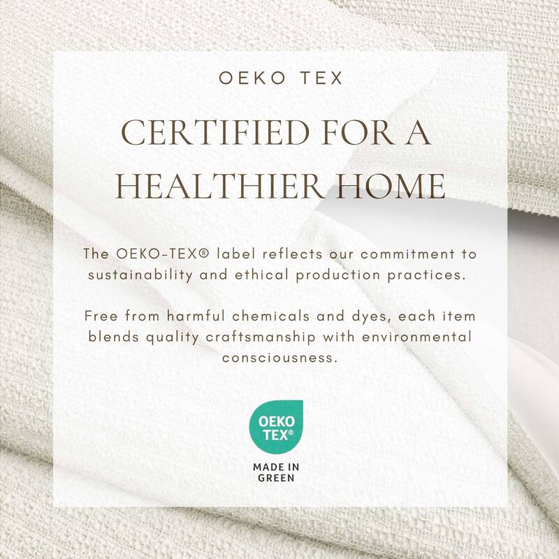 Linery & Co. Cotton Reversible Waffle Weave / Percale Duvet Cover Set